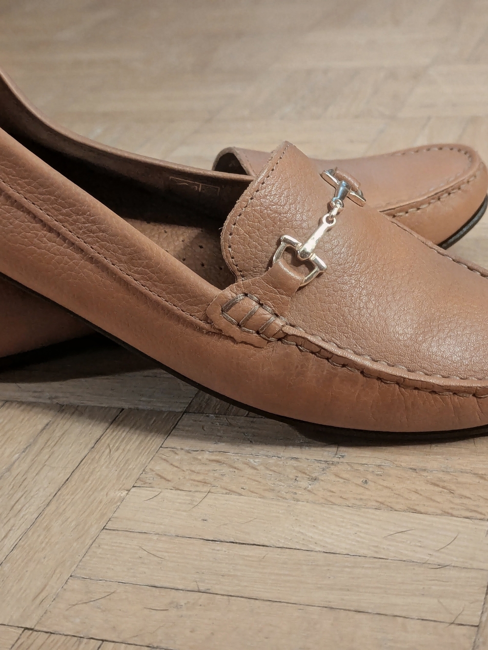 Sak's Fifth Avenue Women's Leather Horse Bit Loafers in Tan